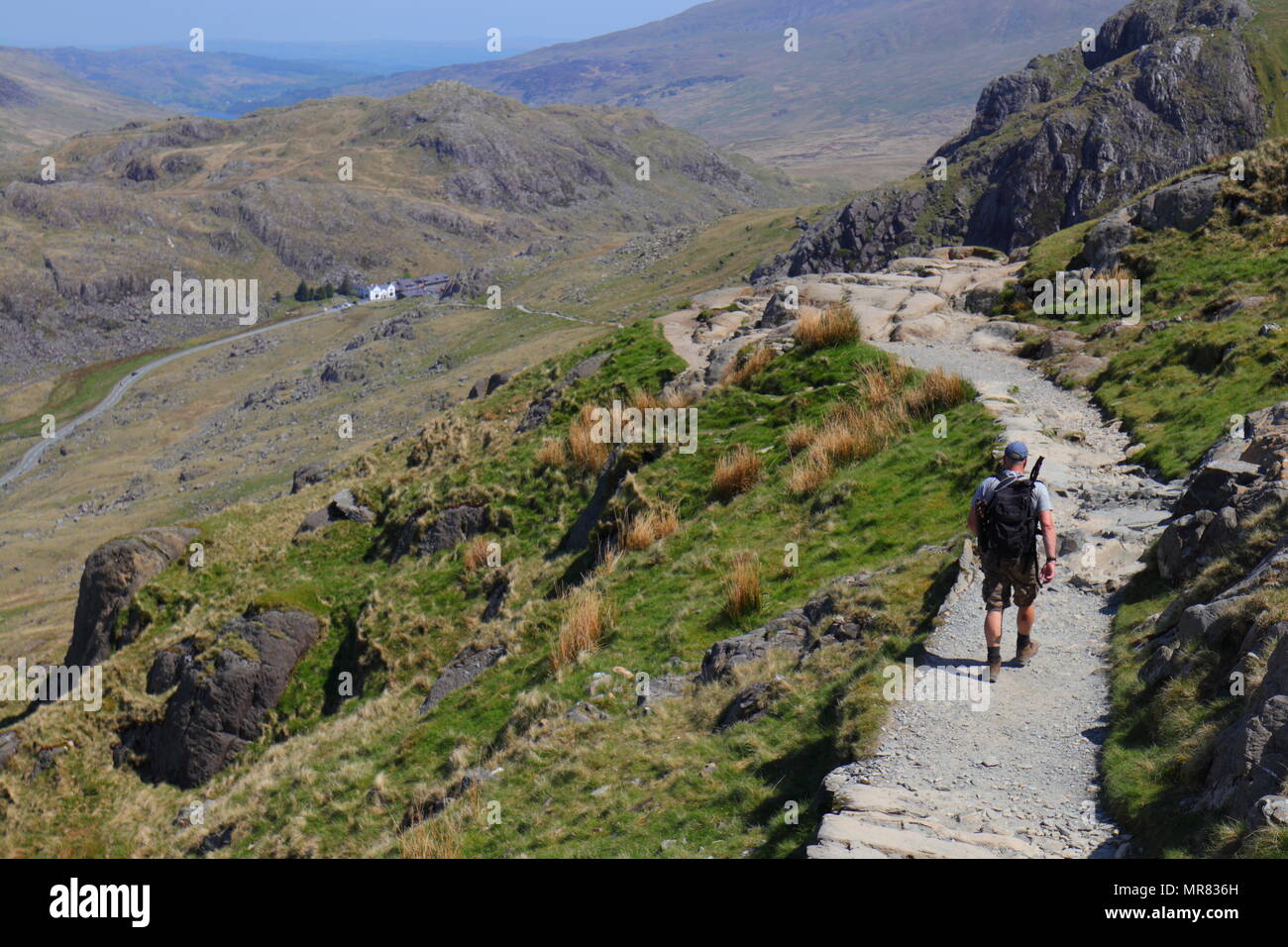 Ansicht des Pen-Y-Pass Stockfoto