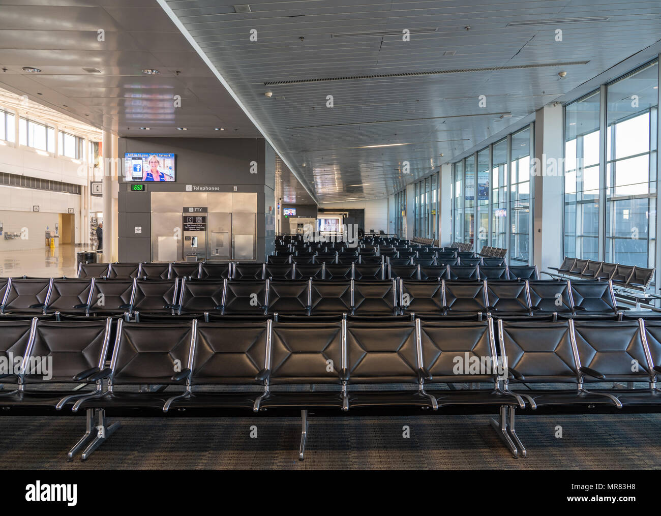 Anschlußklemme A am Flughafen Washington Dulles Stockfoto