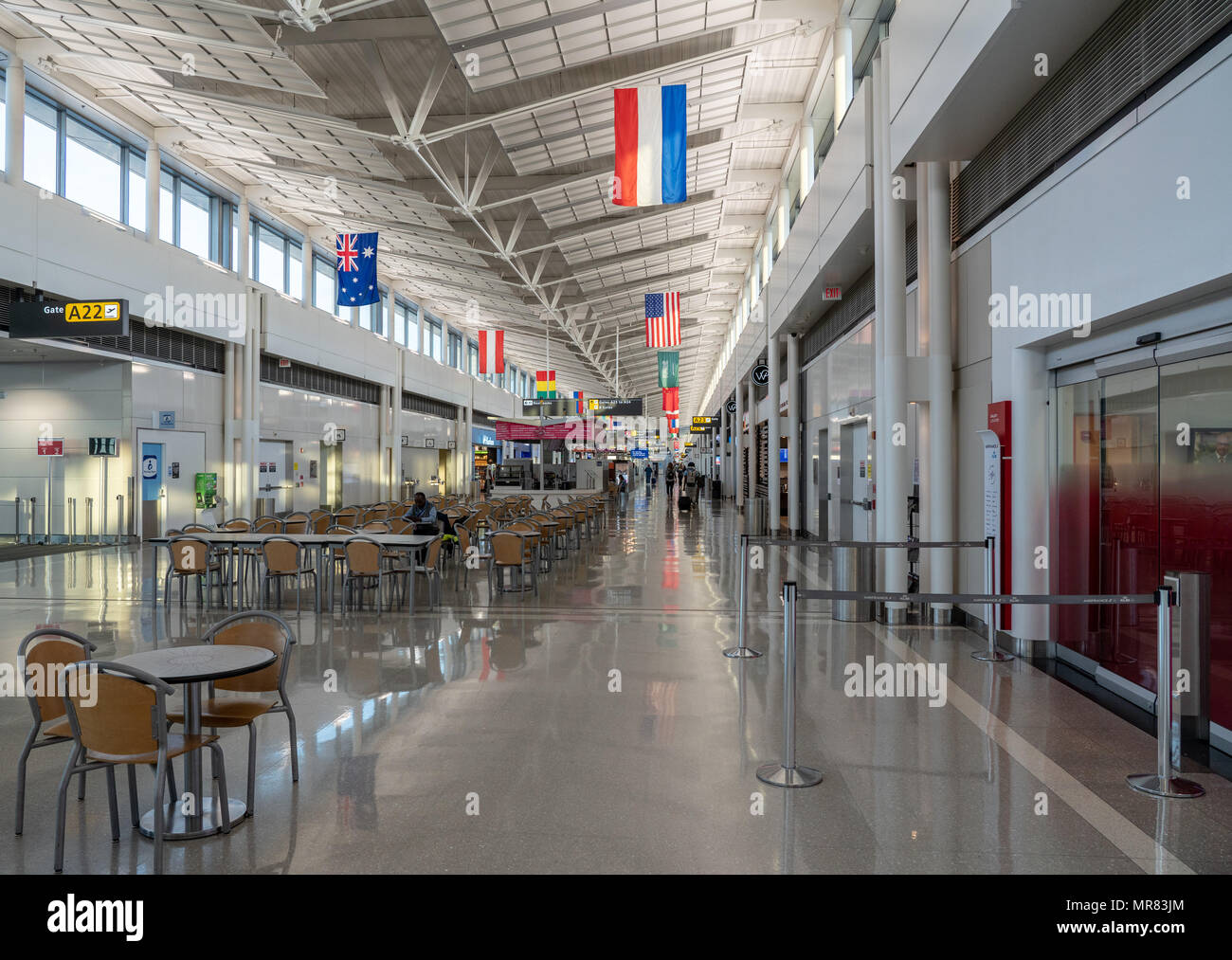 Anschlußklemme A am Flughafen Washington Dulles Stockfoto