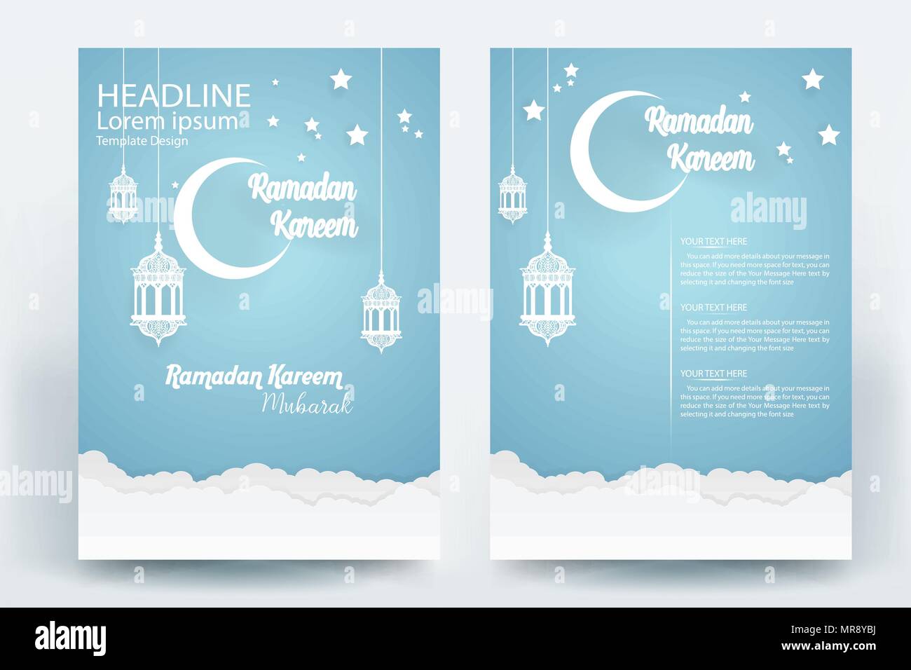Schone Ramadan Kareem Flyer Broschure Plakat Template Design Stock Vektorgrafik Alamy