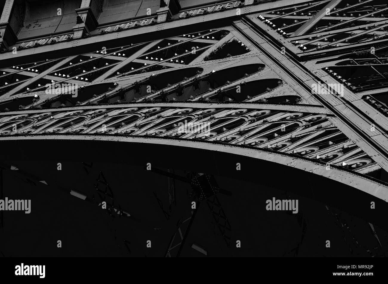 Eiffelturm Nahaufnahme Stockfoto