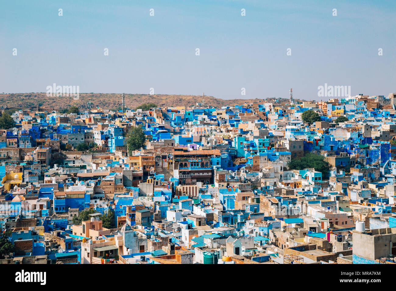 Blue City View in Jodhpur, Indien Stockfoto