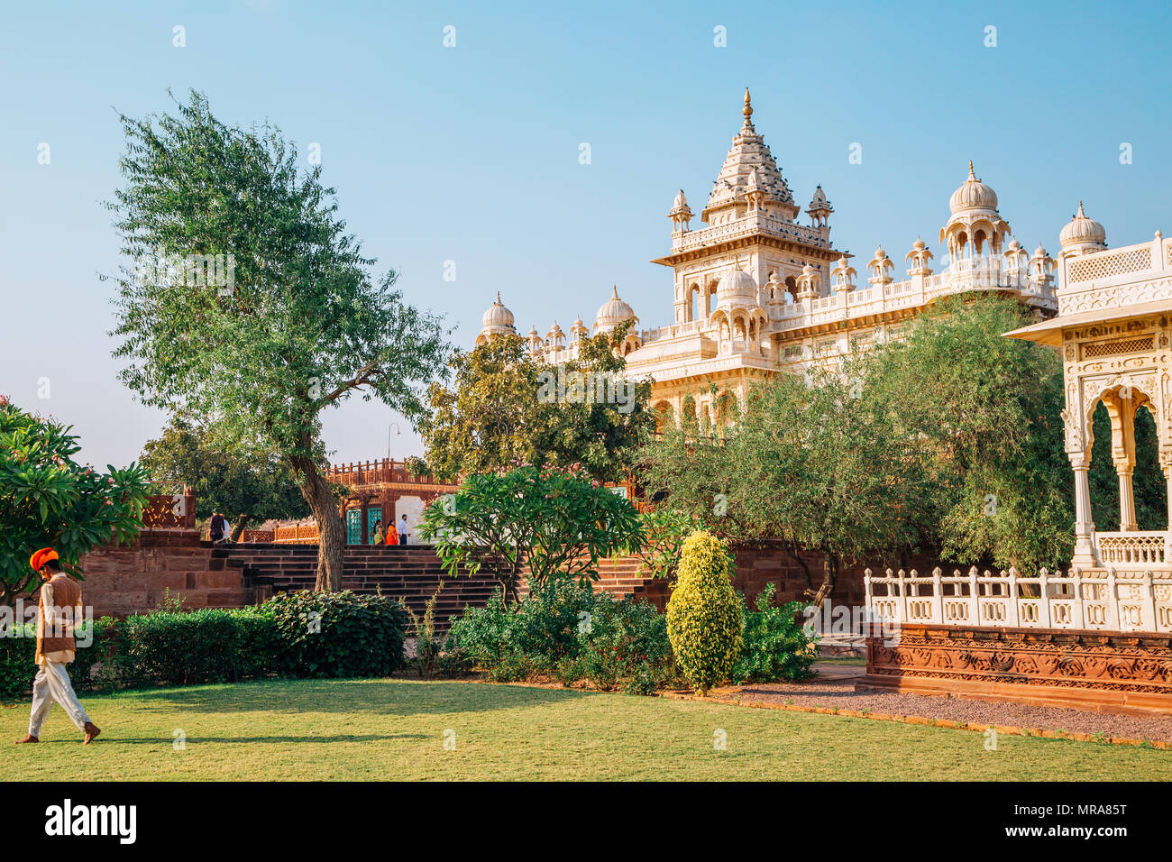 Jodhpur, Indien - Dezember 2, 2017: Jaswant Thada historische Architektur Stockfoto