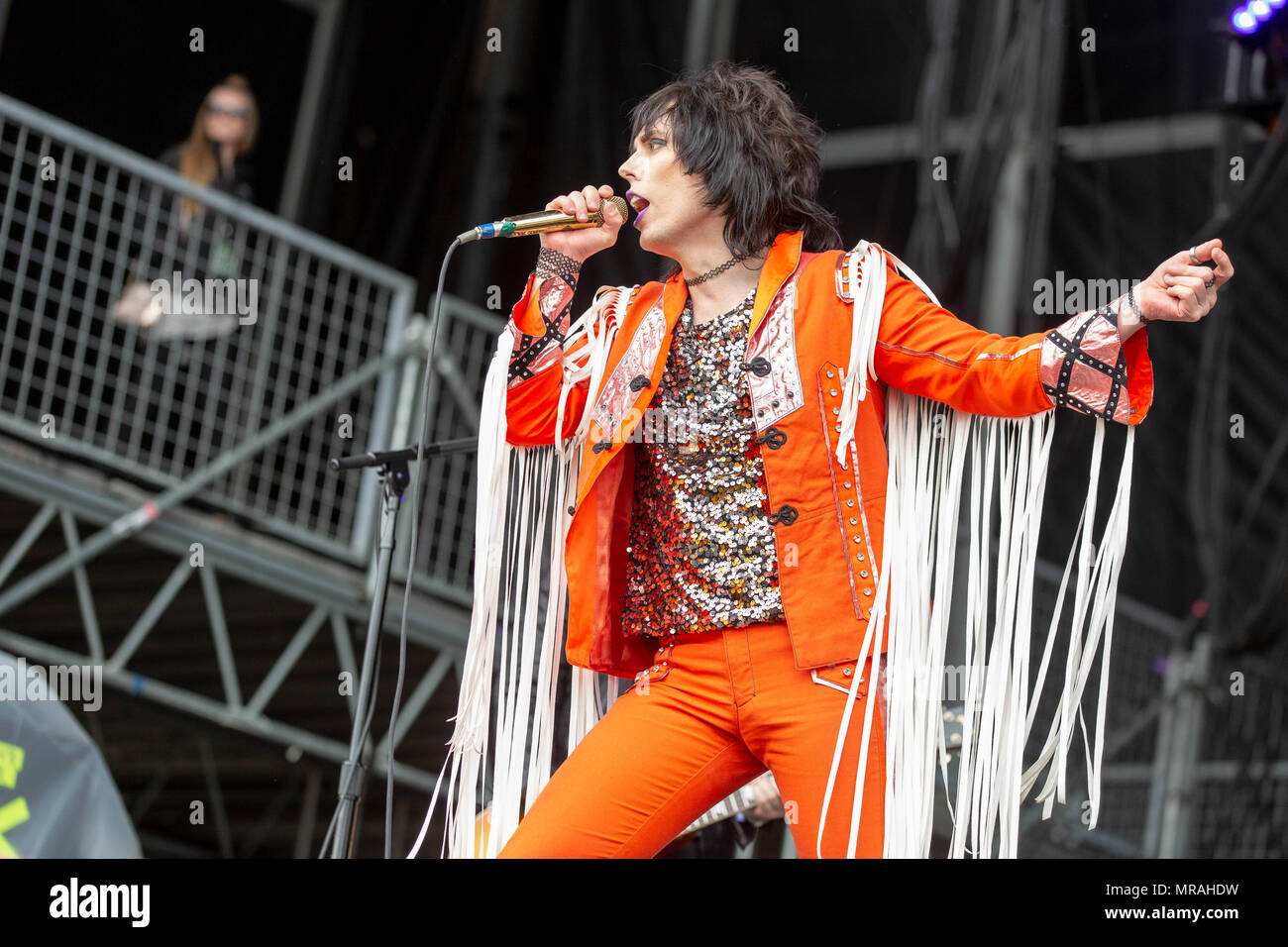 Mai 25, 2018 - Napa, Kalifornien, USA - LUKAS SPILLER Der Streben, während BottleRock Musik Festival im Napa Valley Expo in Napa, Kalifornien (Bild: © Daniel DeSlover über ZUMA Draht) Stockfoto