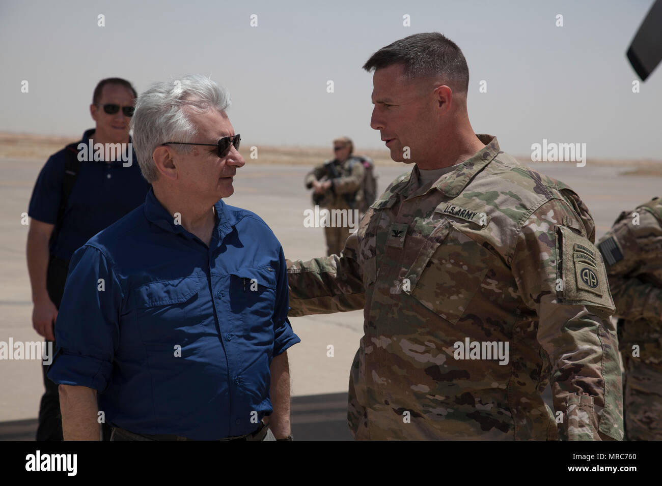 US Army Colonel Pat Work, eingesetzt zur Unterstützung kombiniert Joint ...