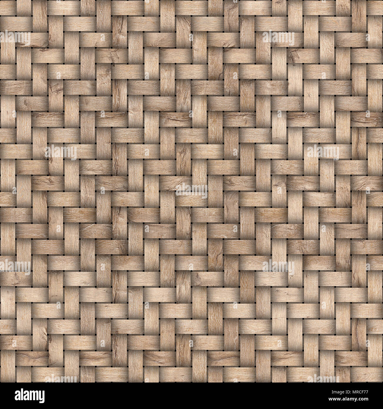 Holz- Webart Textur Hintergrund. Abstract dekorative Holz- strukturierte Korbflechten Hintergrund. Nahtlose Muster. Stockfoto