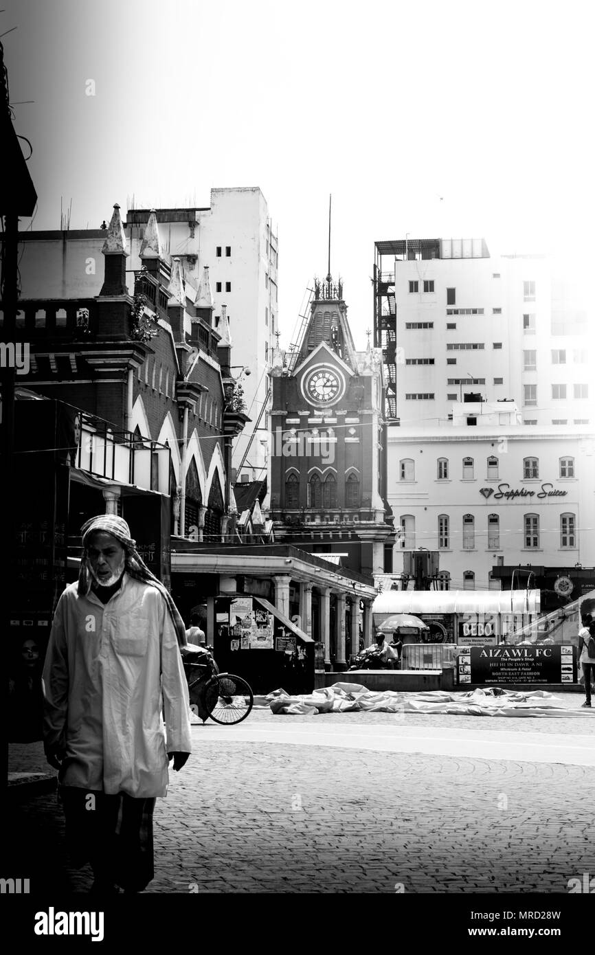 Kolkata, Indien, street photography, Straßenbahn, Rikscha, saint, Pilgrim, heiliger Mann, der Kampf des Lebens, überleben, leben auf der Straße, Liebe, Glück, nistalgic nostia, alte Stadt, ein Stockfoto