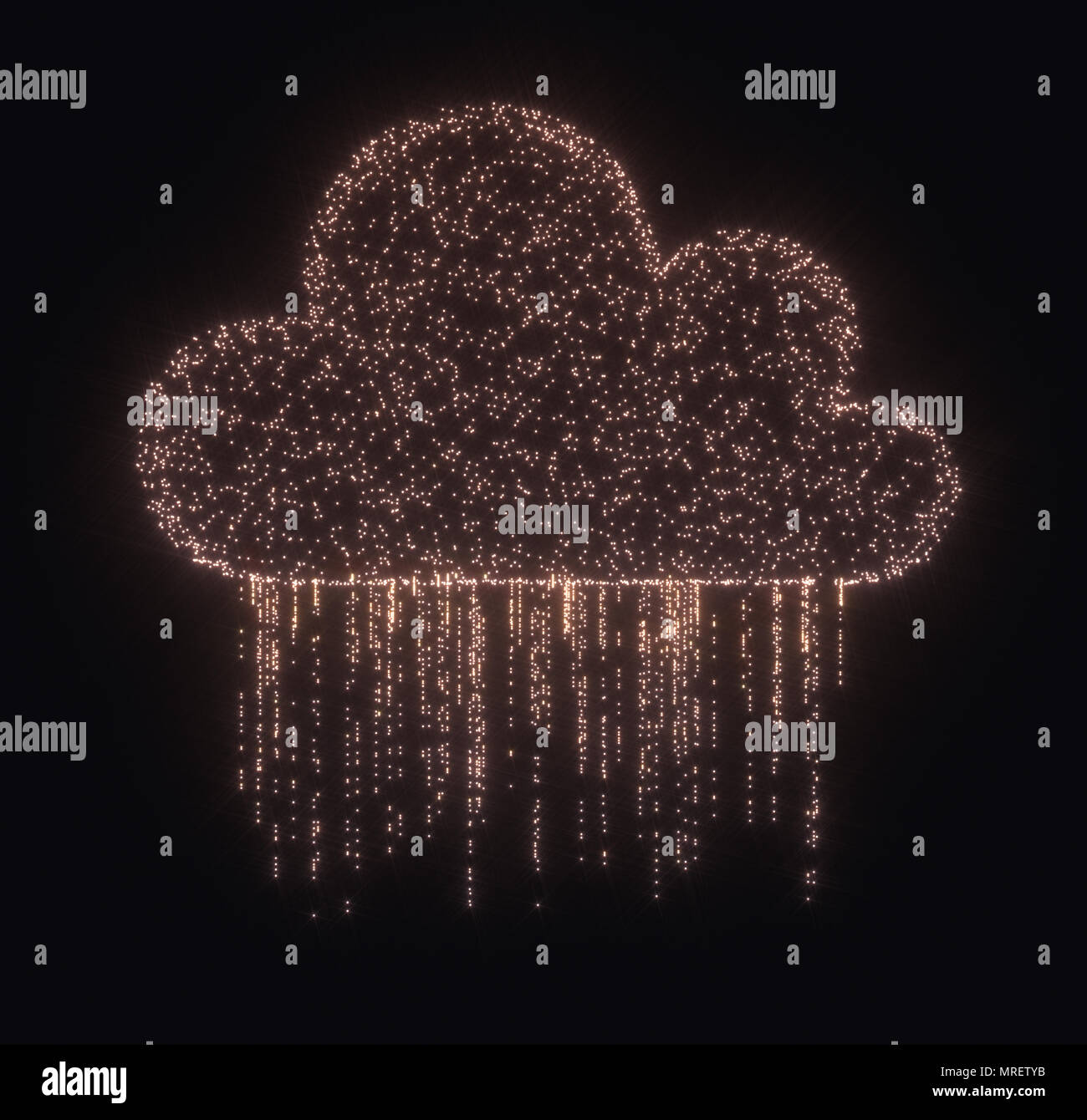 Cloud computing, konzeptionelle Abbildung. Stockfoto