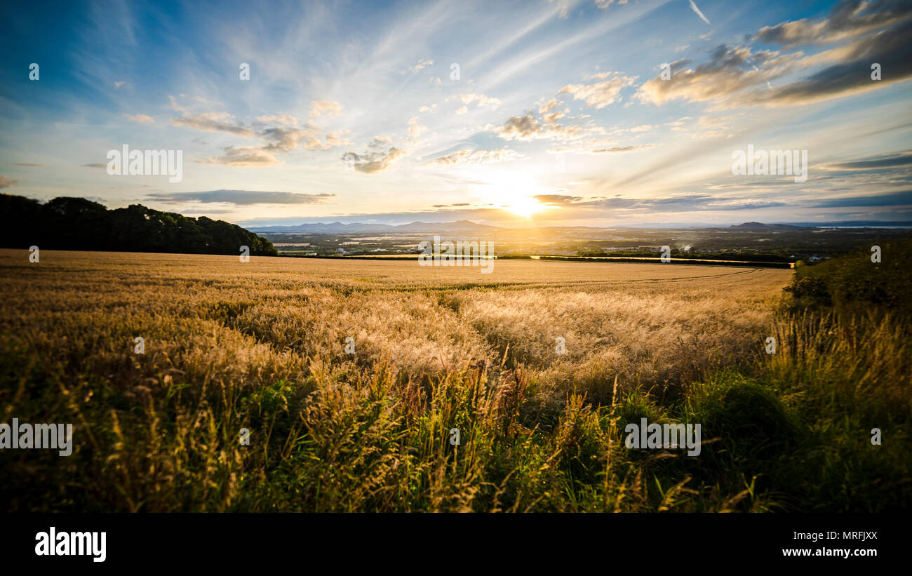 Midlothian Sonnenuntergang Stockfoto