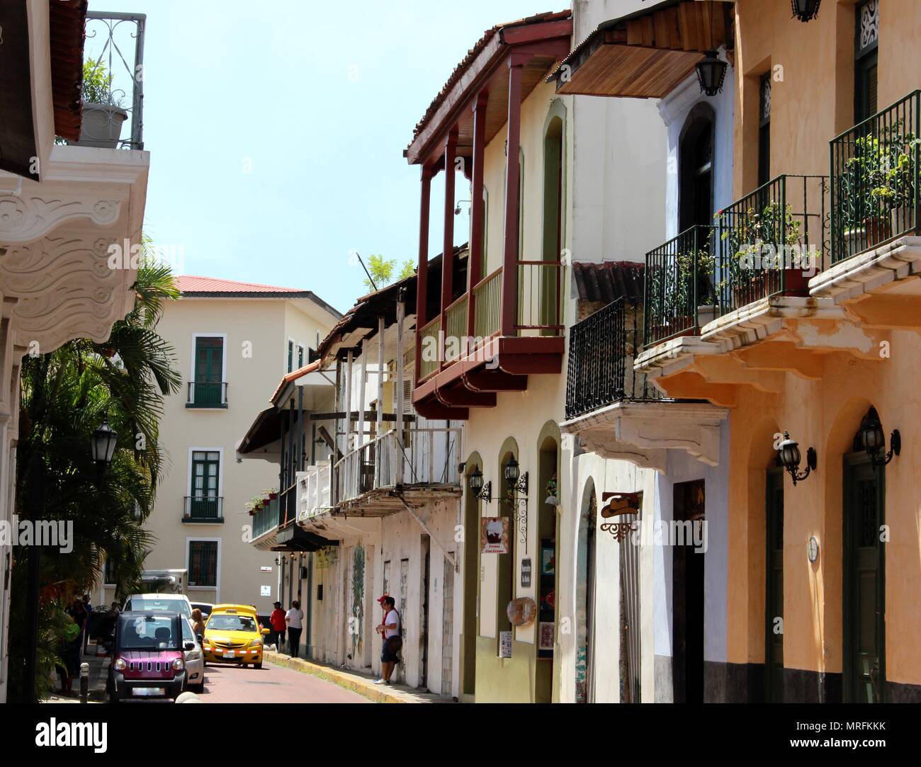 Blick auf die Straße von Panama City, Panama Stockfoto