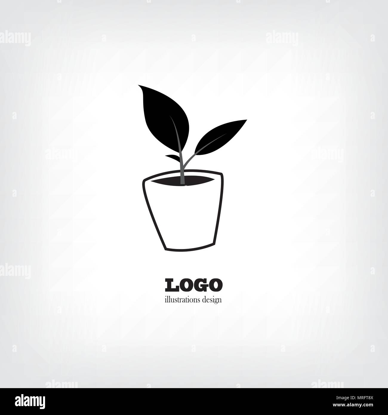 Baum Logo Vector Illustration Stock Vektor