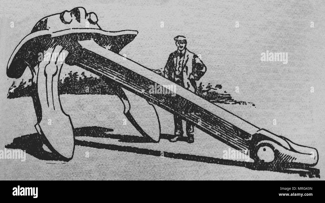 Riesige Buganker, wie für die berühmte Schiffe Lusitania & Mauretanien hergestellt von Netherton cast-basierte hingley und Söhne in der Nähe von Dudley Stockfoto