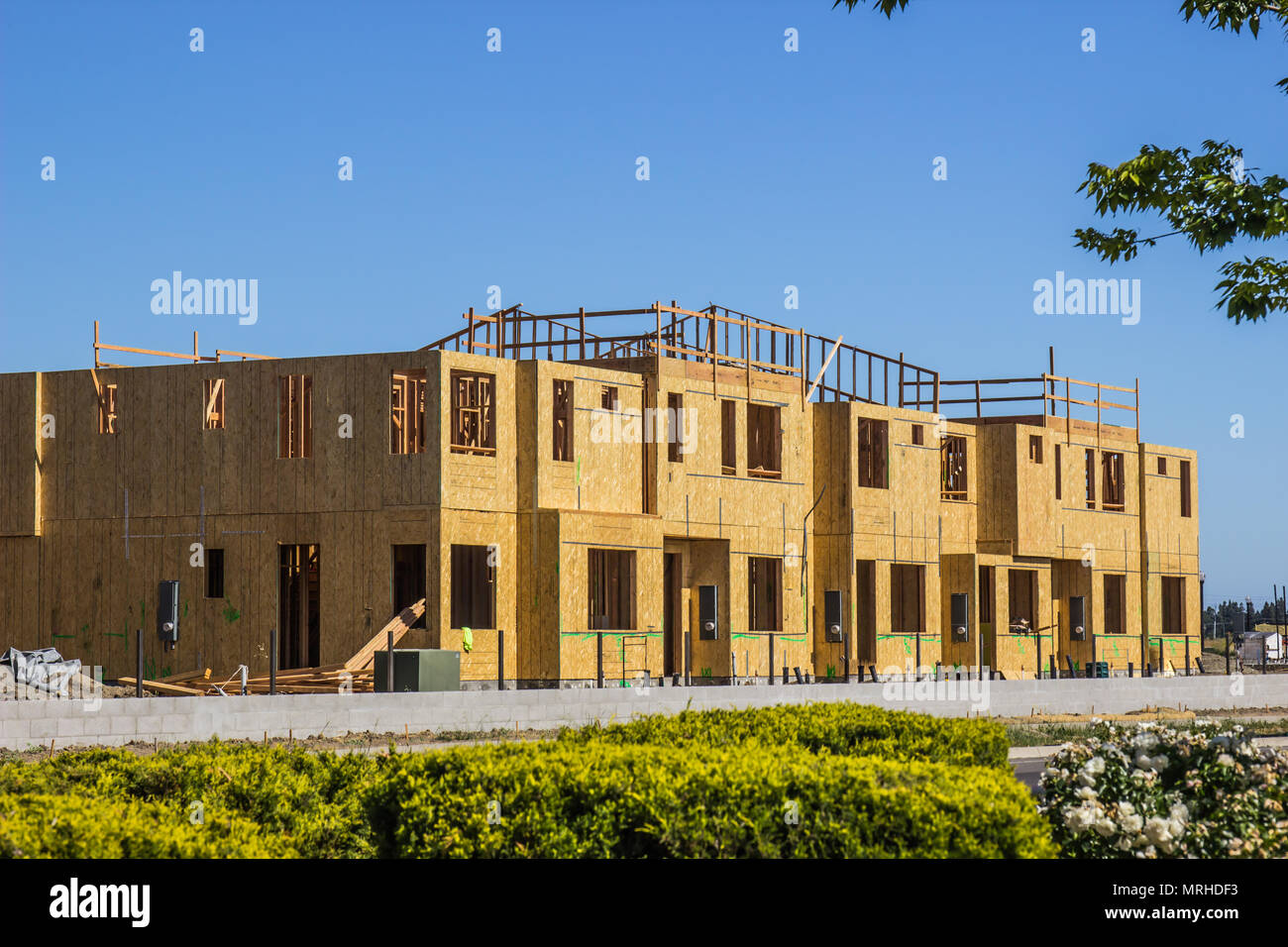Neue Wohnung Wohnungsbau Stockfoto