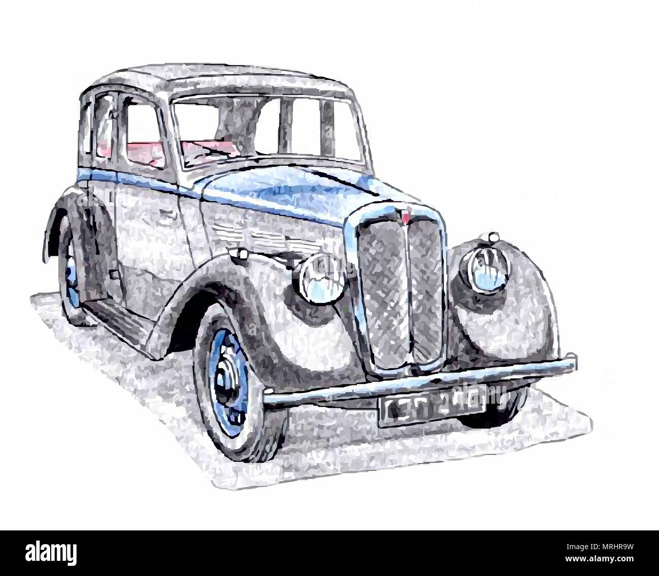 1936 Morris 10-4 Limousine. Stock Vektor