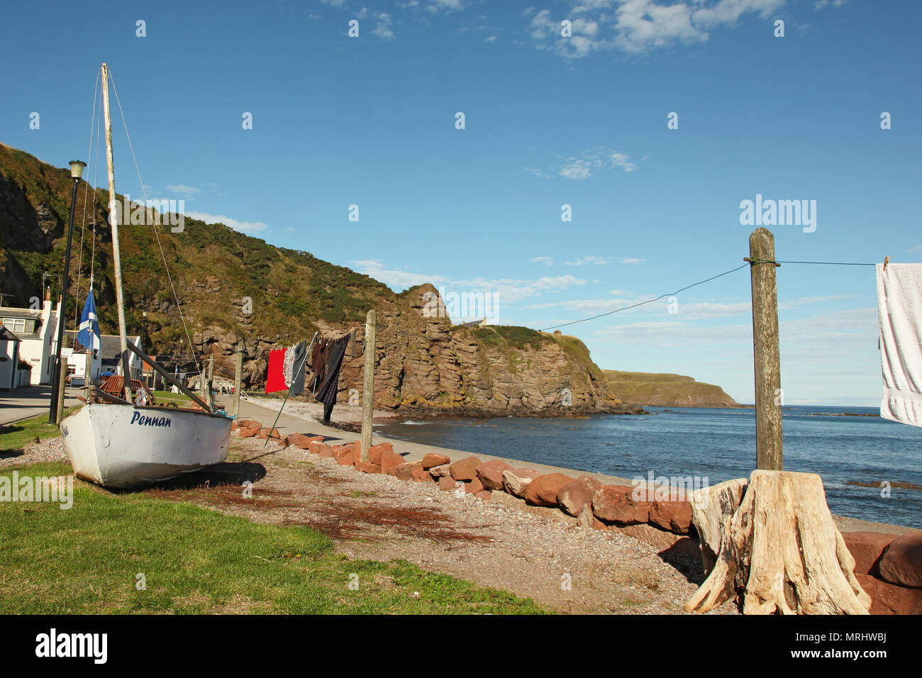Pennan, Aberdeenshire, Schottland, Großbritannien Stockfoto