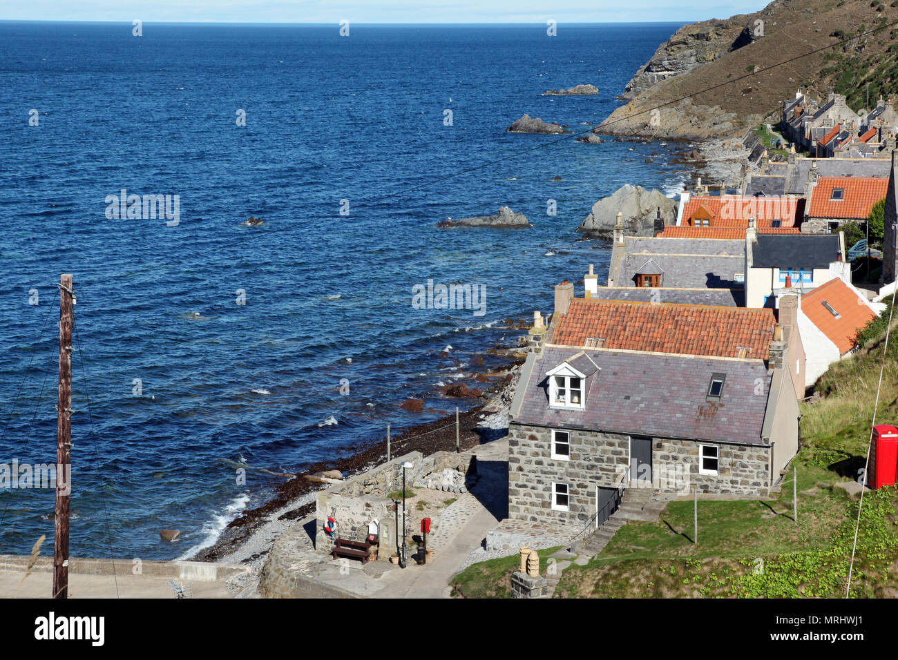 Crovie, Aberdeenshire, Schottland, Großbritannien Stockfoto