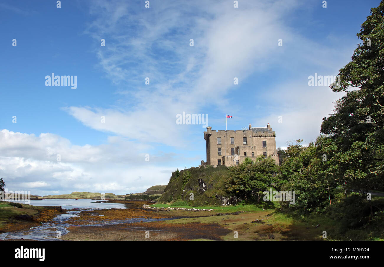 Schuß von Dunvagan Castle auf der Isle of Skye Stockfoto