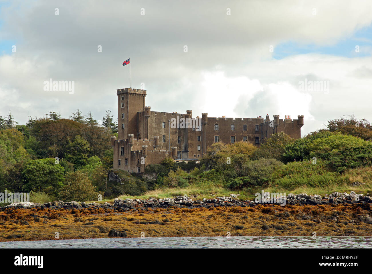 Schuß von Dunvagan Castle auf der Isle of Skye Stockfoto