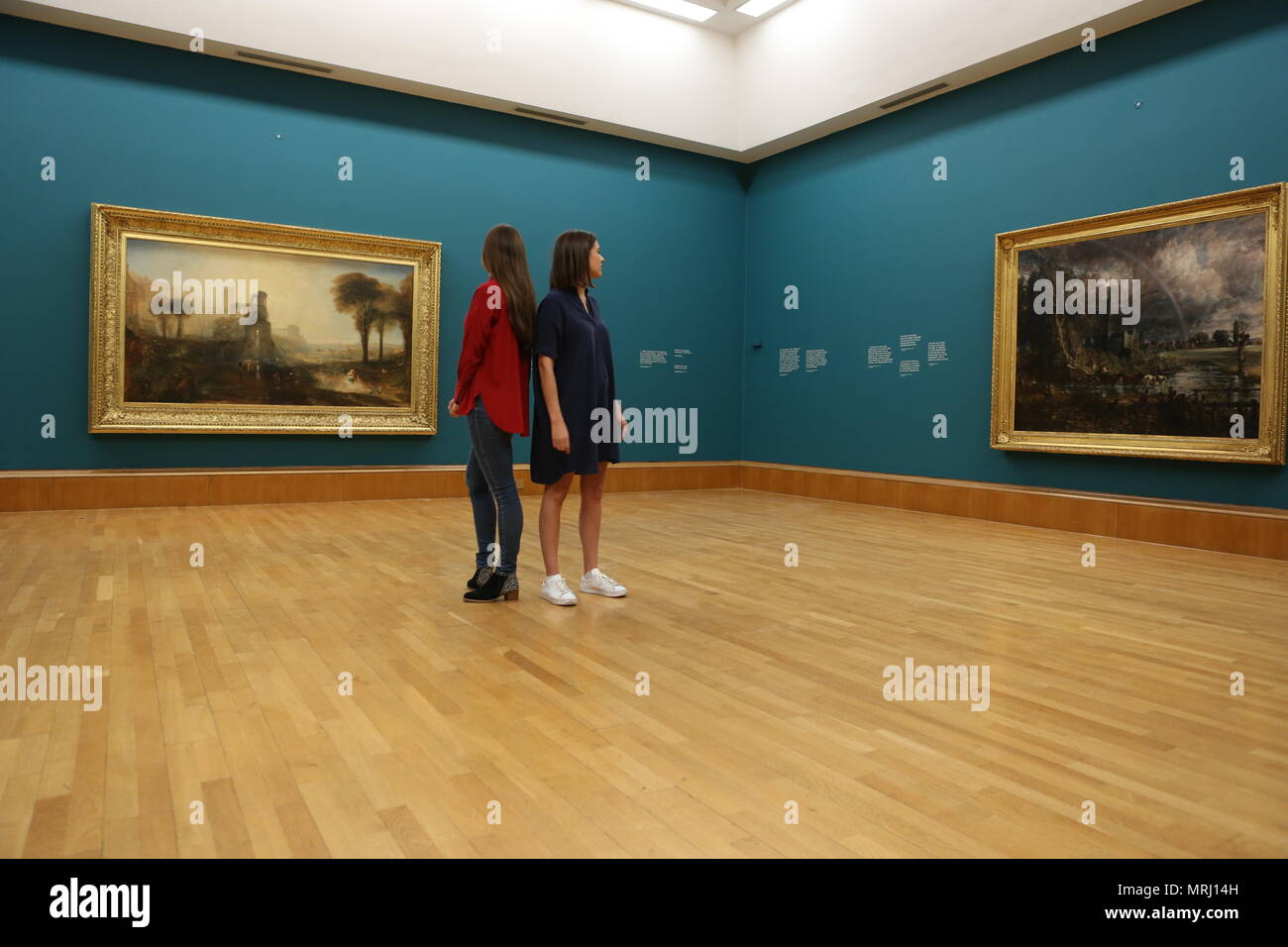 Feuer und Wasser, Tate Britain eine Anzeige von Constable und Turner Stockfoto