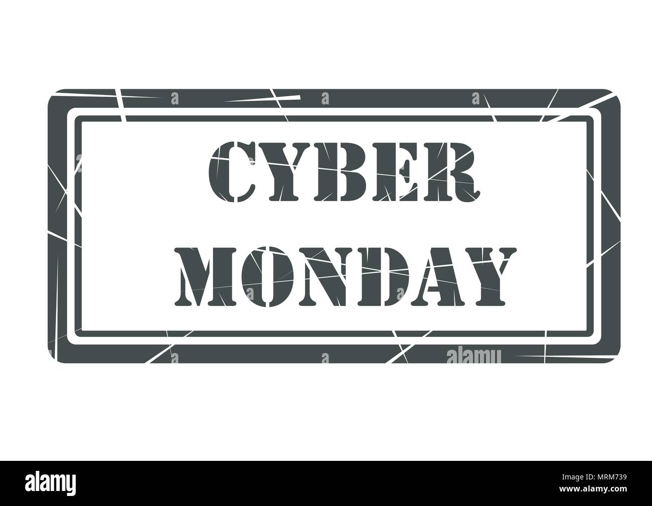 Vektor Design der Cyber Monday Stempel mark Stock Vektor