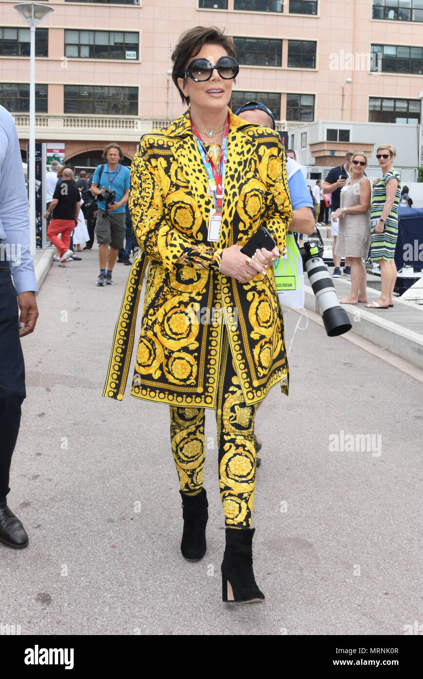 Monaco, Monte Carlo 27.05.2018 Kris Jenner an der Monte-Carlo F1 Grand Prix im Bild: Kris Jenner Credit: Unabhängige Fotoagentur Srl/Alamy leben Nachrichten Stockfoto