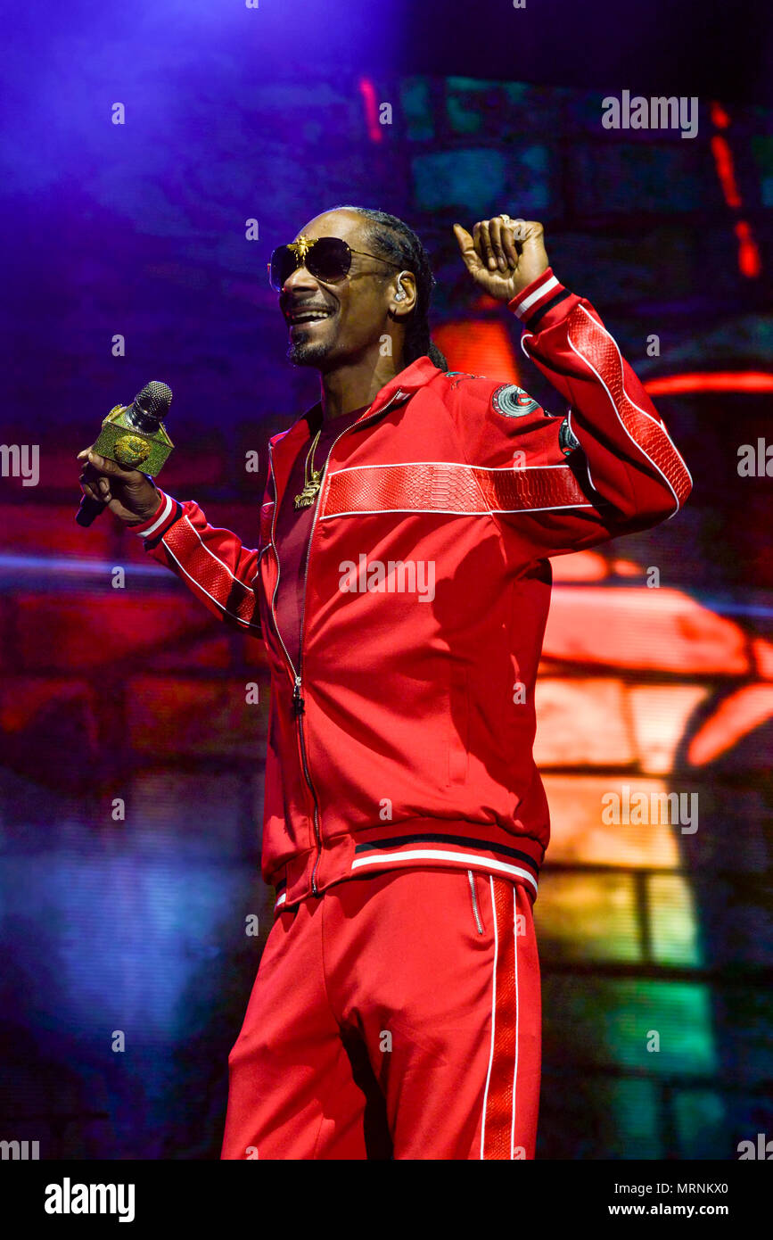 Napa, Kalifornien, 26. Mai 2018, Snoop Dogg auf der Bühne im Jahr 2018 BottleRock Festival in Napa, Kalifornien, Kredit: Ken Howard/Alamy leben Nachrichten Stockfoto