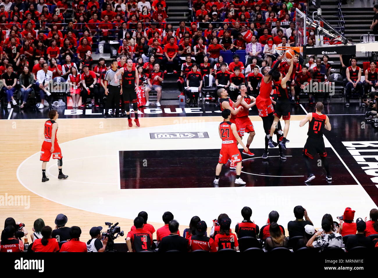 Kanagawa, Japan. 26 Mai, 2018. Allgemeine Ansicht Basketball: B.Liga Meisterschaft 2017-18 Finale zwischen Alvark Tokyo 85-60 Chiba Jets in der Yokohama Arena in Kanagawa, Japan. Credit: Naoki Nishimura/LBA SPORT/Alamy leben Nachrichten Stockfoto