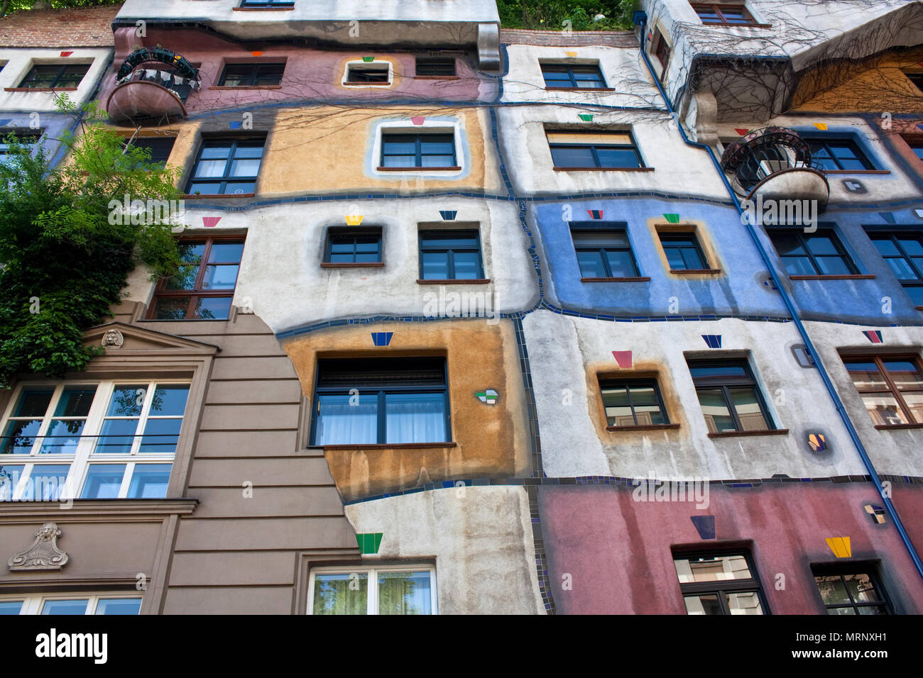 Das berühmte Haus Hundertwasser Stockfoto