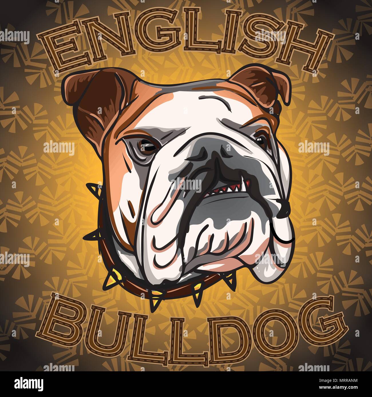 Englische Bulldogge Stock Vektor