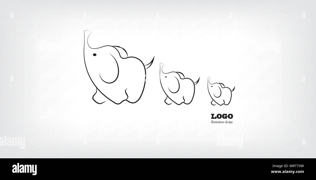 Vektorgrafiken von Elefant design Stock Vektor