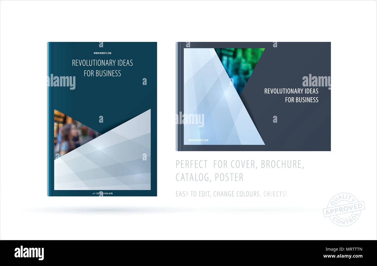 Design Broschüre Rechteckige Vorlage. Farbenfrohe, moderne Abstrakte, Jahresbericht mit Material Design für das Branding. Stock Vektor