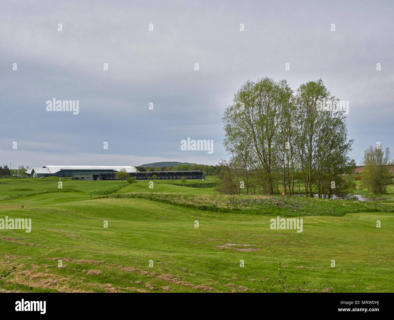 Die drumoig Golf Center in der Nähe von Dundee, die über eine Driving Range sowie ein Par 3 9 Loch Golfplatz, Fife in Schottland. Stockfoto