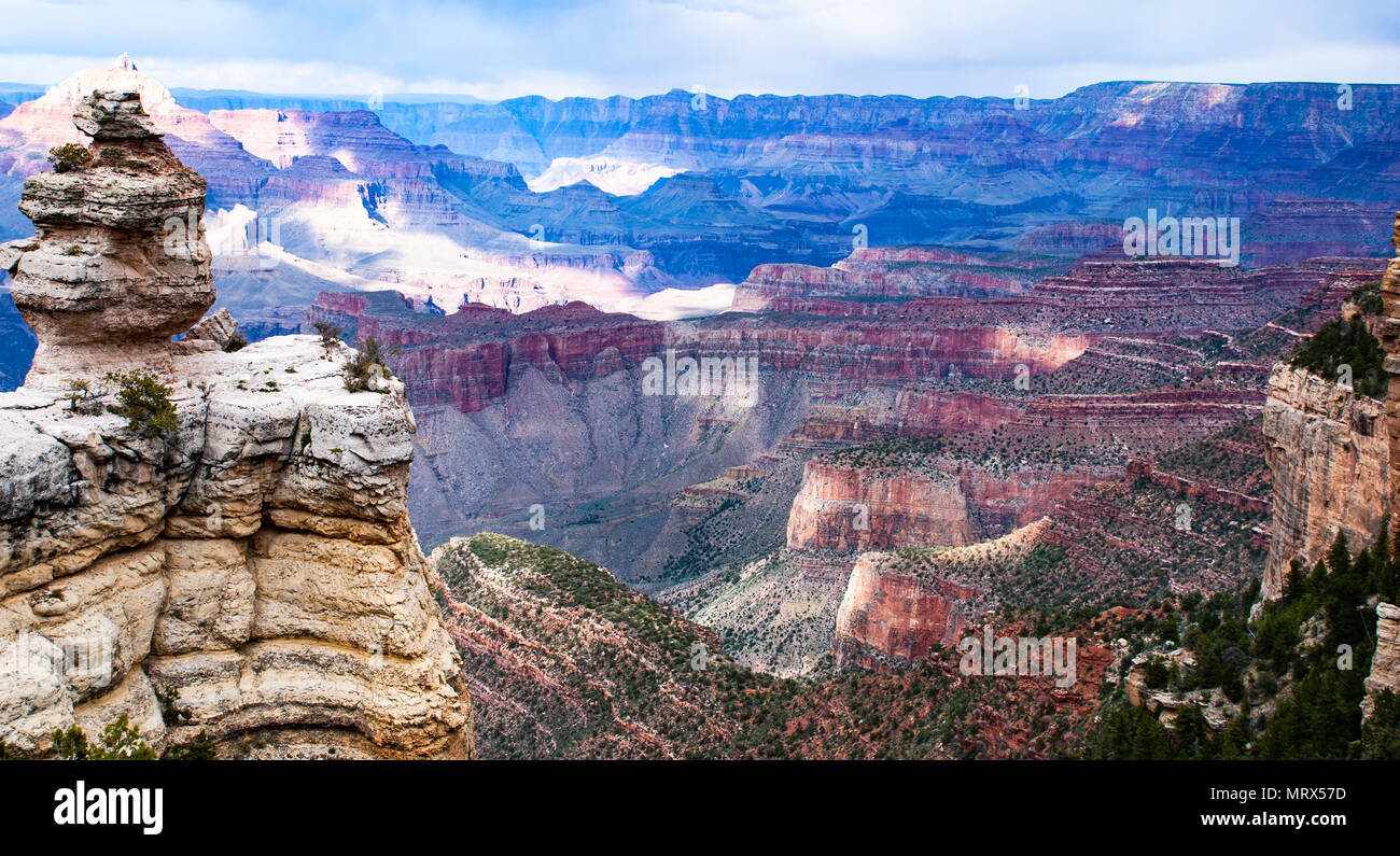 Rote Felsformationen, Grand Canyon, Reiseziel, Oklahoma, South Rim, Nationalpark, Aussichtspunkt, USA Stockfoto