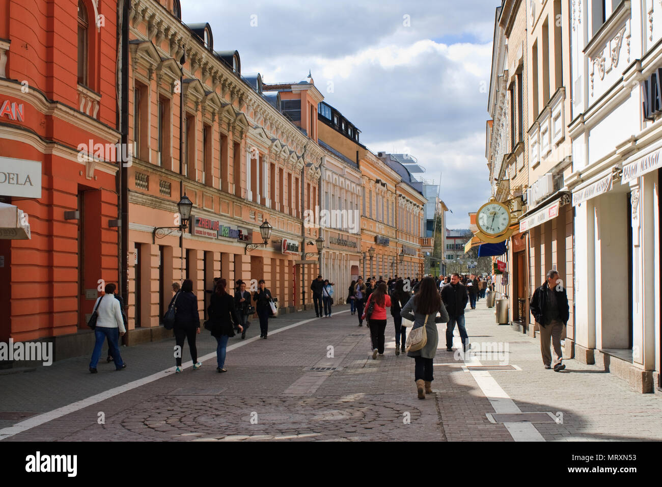 Straße Gospodska in Banja Luka Stockfoto