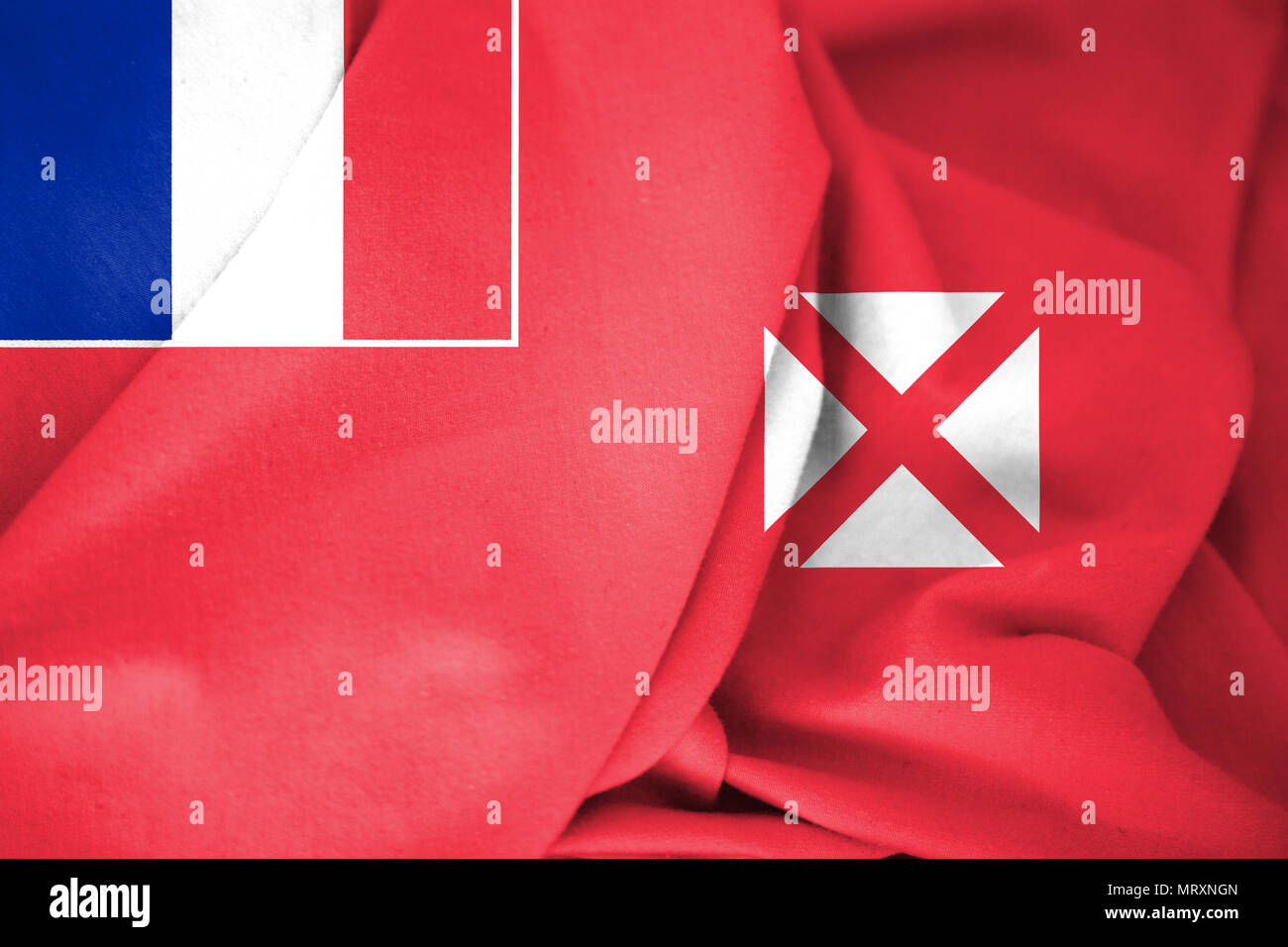 3D-Markierung von Wallis und Futuna. 3D-Darstellung. Stockfoto