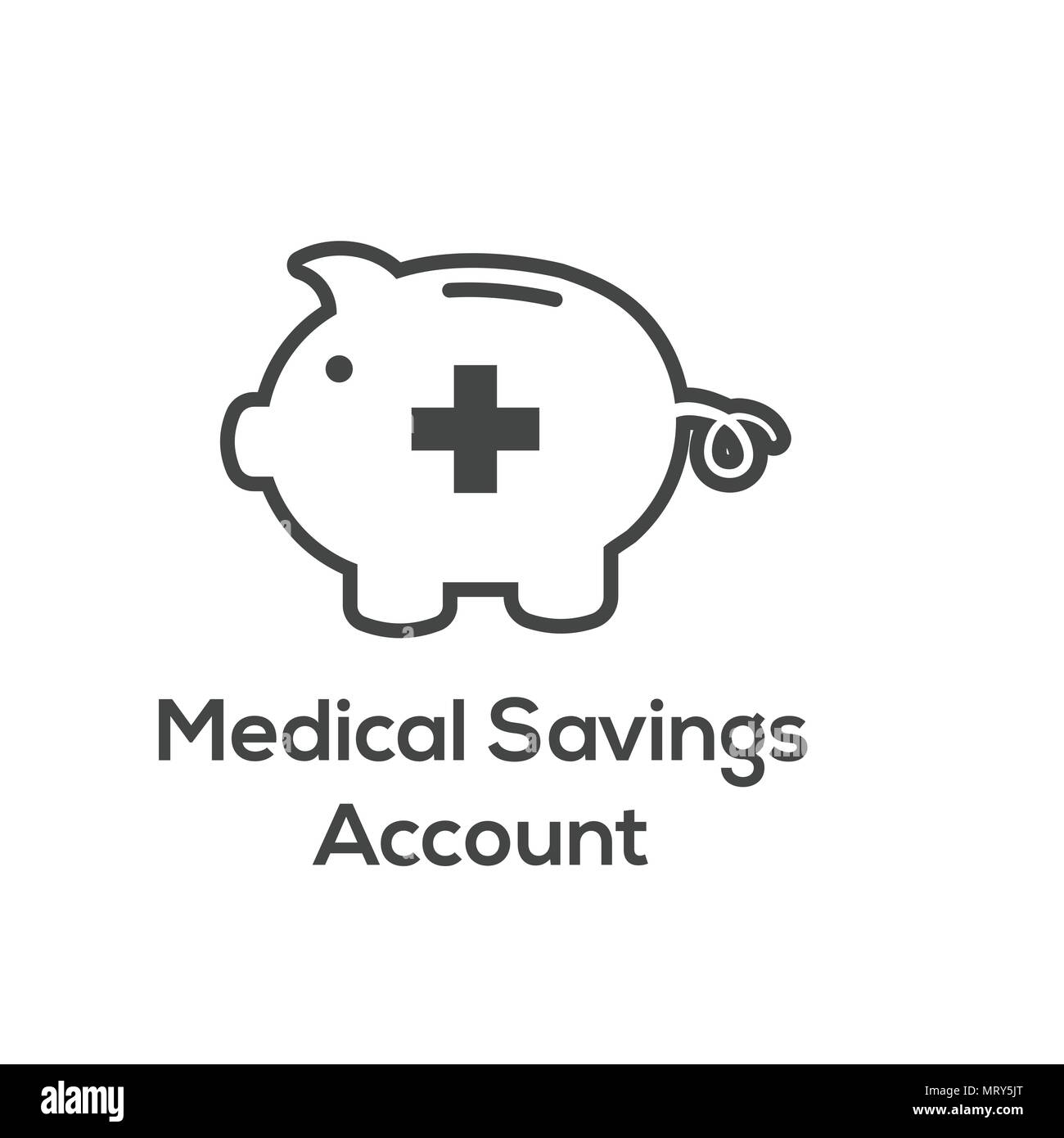 Medizinische Steuern sparen w Health Savings Account oder flexible Ausgaben Konto - HSA, FSA, Steuer-geschützten Einsparungen Stock Vektor