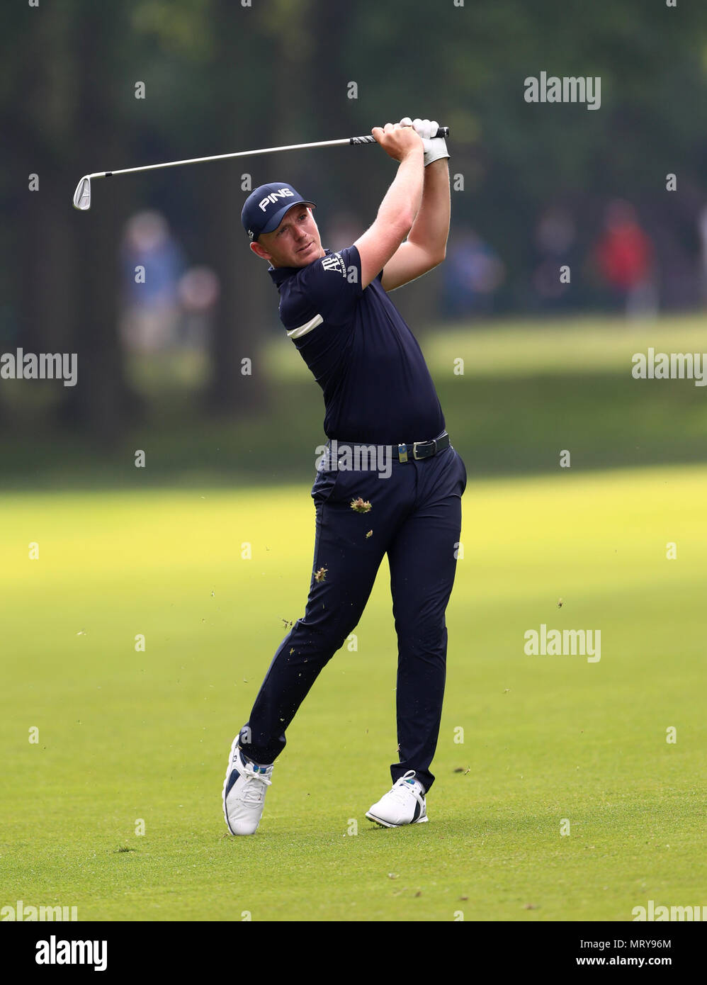 England's Matt Wallace bei Tag vier der BMW PGA Championship 2018 bei Wentworth Golf Club, Surrey. Stockfoto