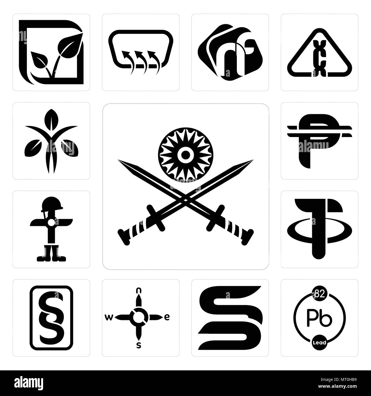 Satz von 13 Einfache editierbare Ikonen wie indische Armee, chemische, Sb, n s e w, paragraf, Halteband, gefallenen Soldaten, kubanische Peso, Ernährungsberater können für Mo verwendet werden. Stock Vektor