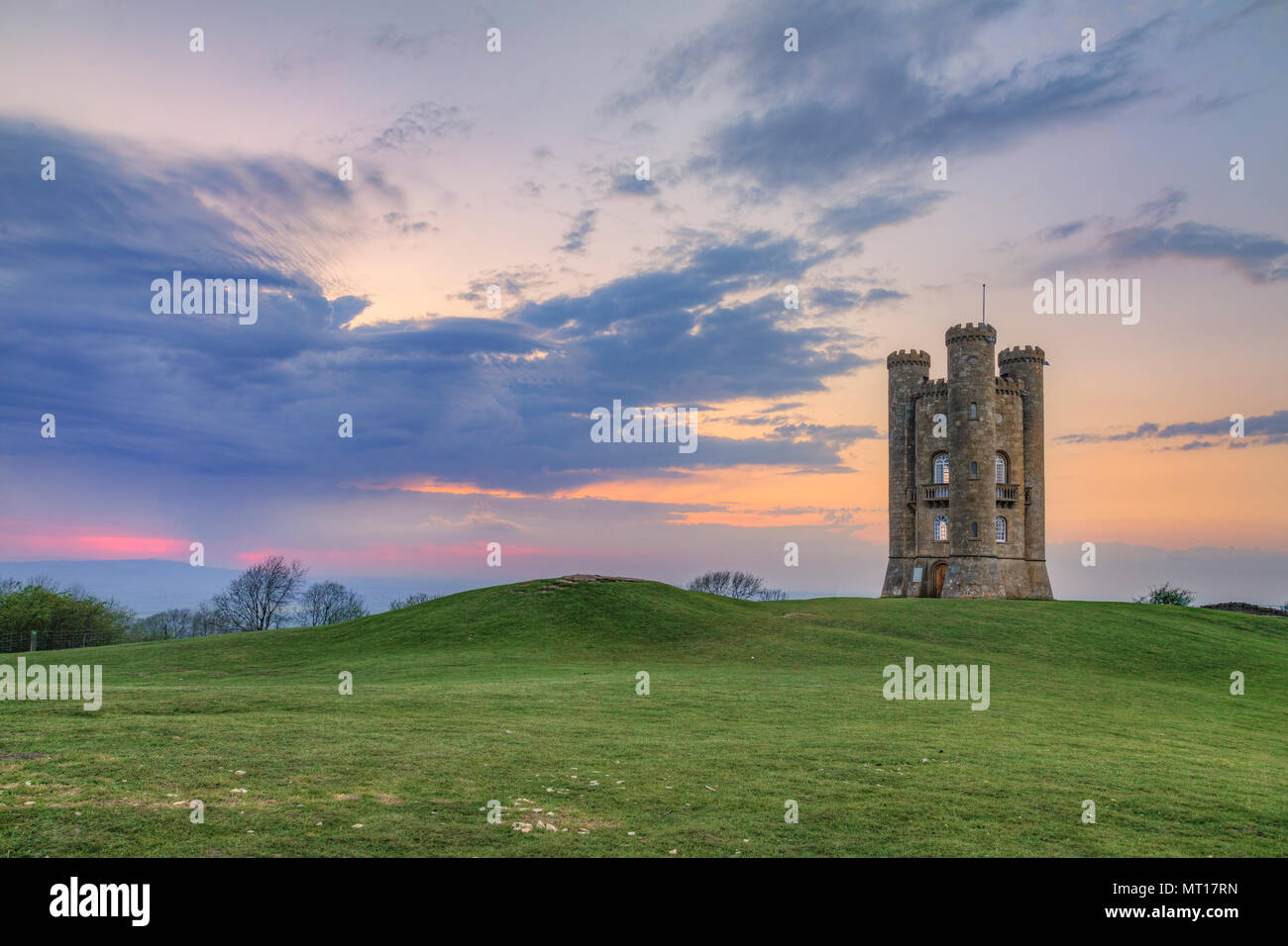 Broadway Tower, Cotswold, Gloucestershire, England, Großbritannien Stockfoto