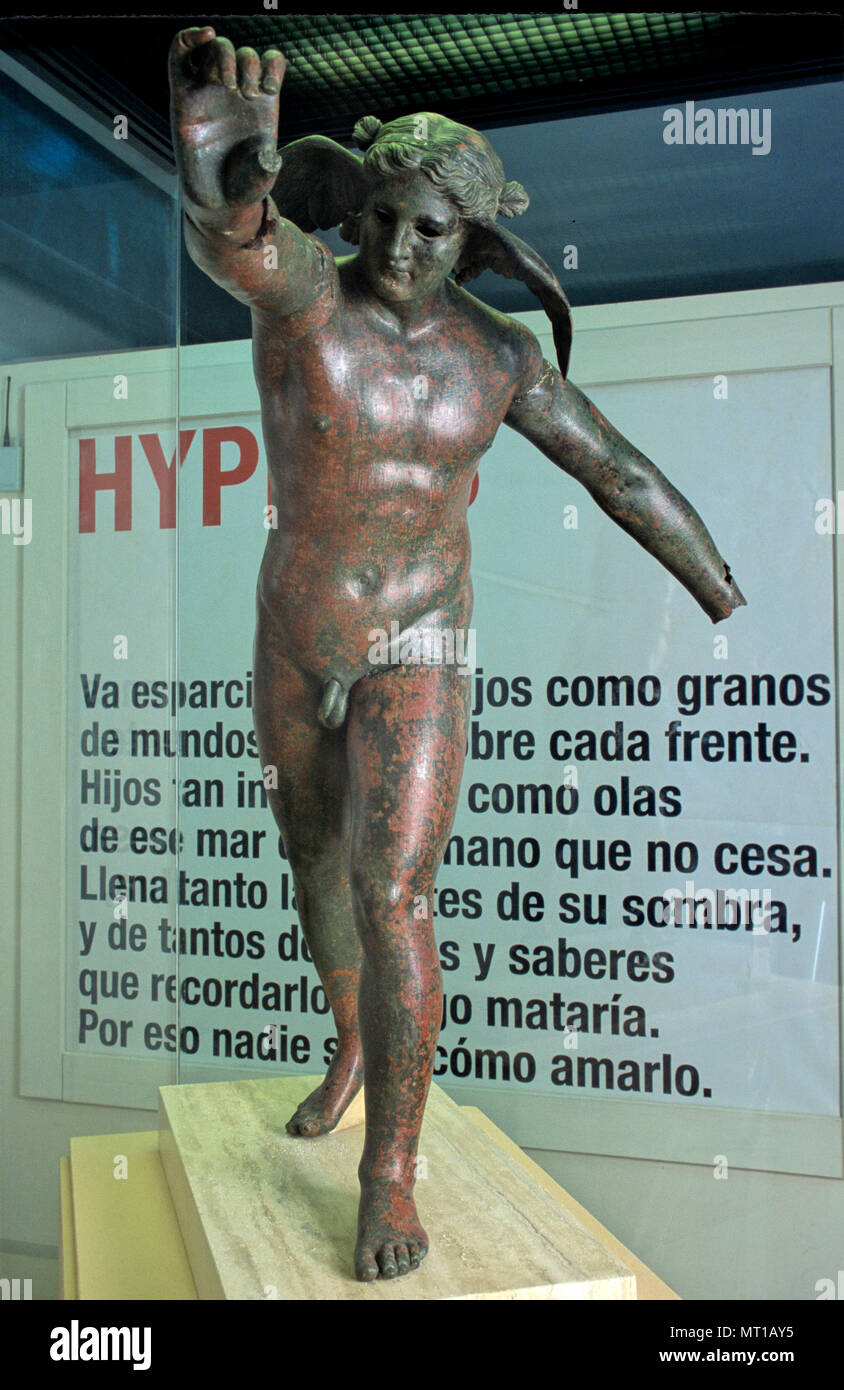 Historisches Museum, Zimmer der römischen Kultur. Hypnos oder Somnus (Gott des Schlafes). Almedinilla. Provinz Córdoba. Region Andalusien. Spanien. Europa Stockfoto