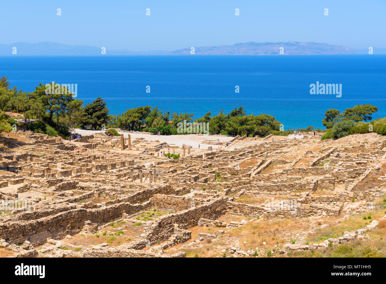 Die antike Stadt Kamiros im Nordwesten der Insel Rhodos. Stockfoto