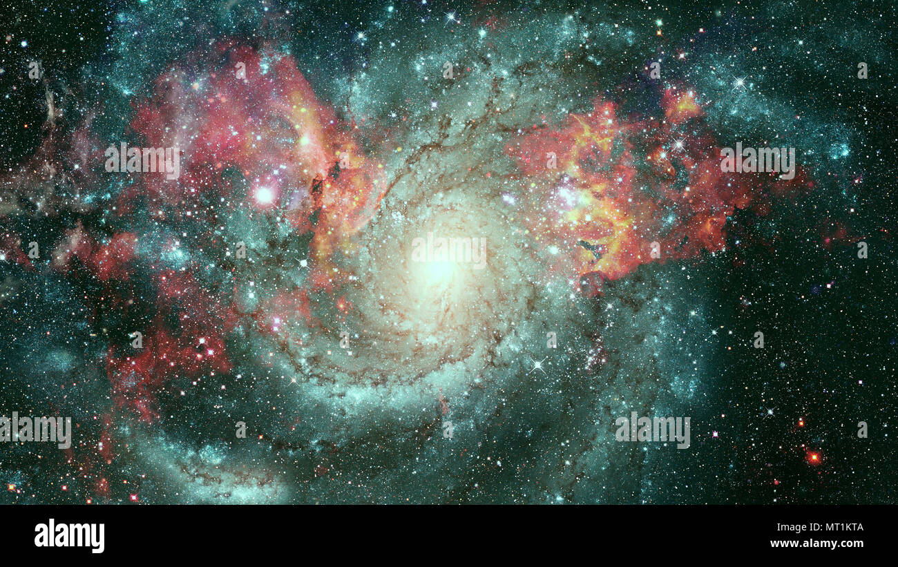 Riesige leuchtende Nebel. Raum Hintergrund mit roten Nebel und Sterne. Elemente dieses Bild von der NASA eingerichtet. Stockfoto