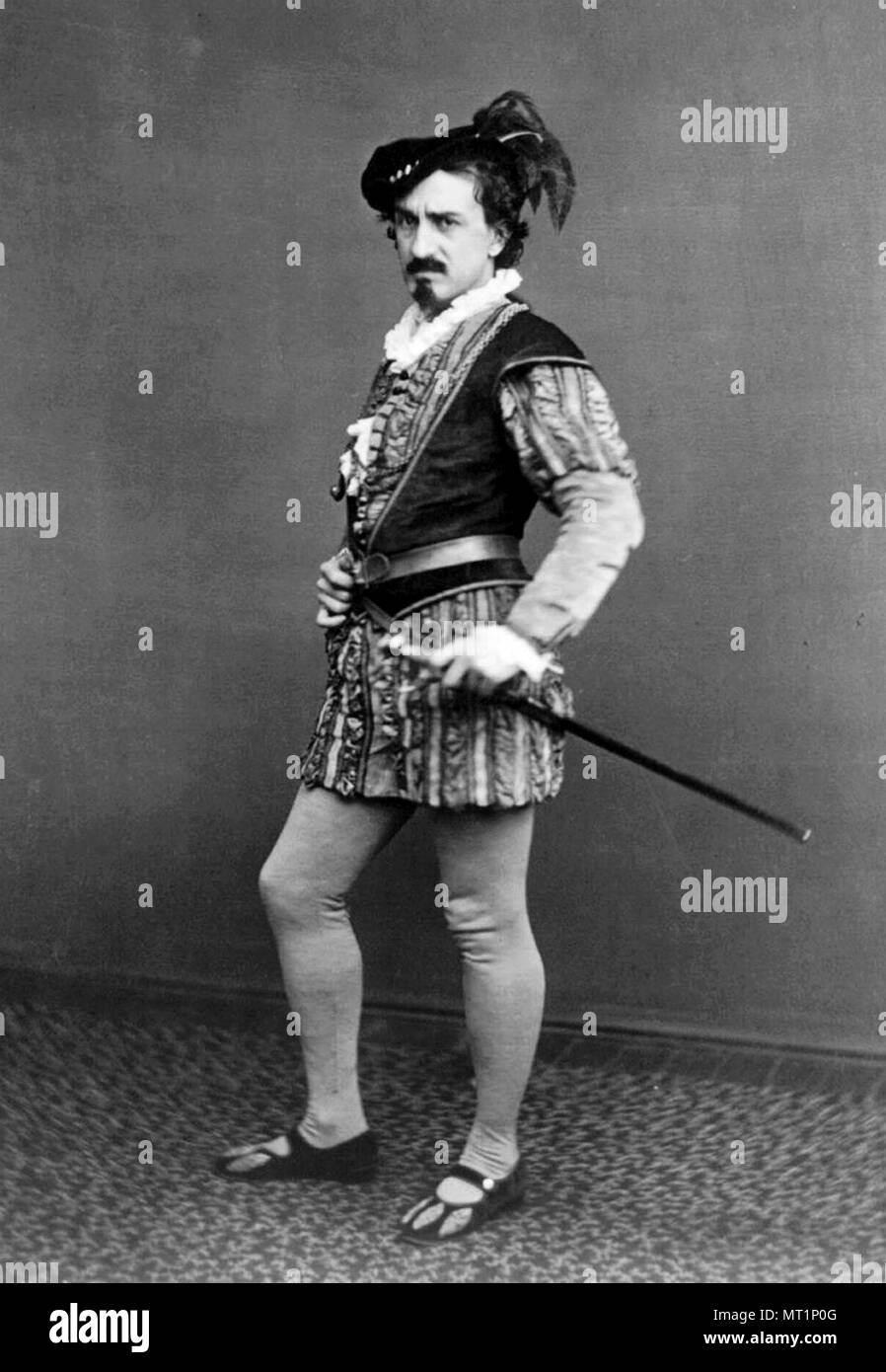 Edwin Booth, Edwin Thomas Stand (1833-1893), US-amerikanische Schauspieler, der in den Vereinigten Staaten getourt und die großen Hauptstädte Europas, die Shakespeare spielt. Sein Bruder John Wilkes Booth Stockfoto