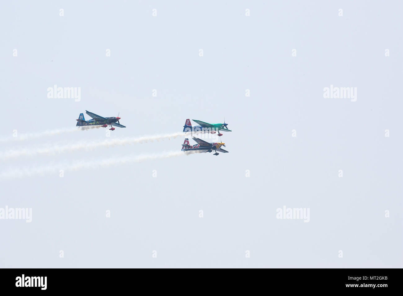 2018/05/27 Chiba, im 4. Jahr. Die 3. Runde des beliebten Red Bull Air Race World Championship 2018 in Chiba, Japan statt. Die 2017 Gewinner Yoshihide Muroya, Petr Kopfstein, Martin Sonka (Fotos von Michael Steinebach/LBA) Stockfoto