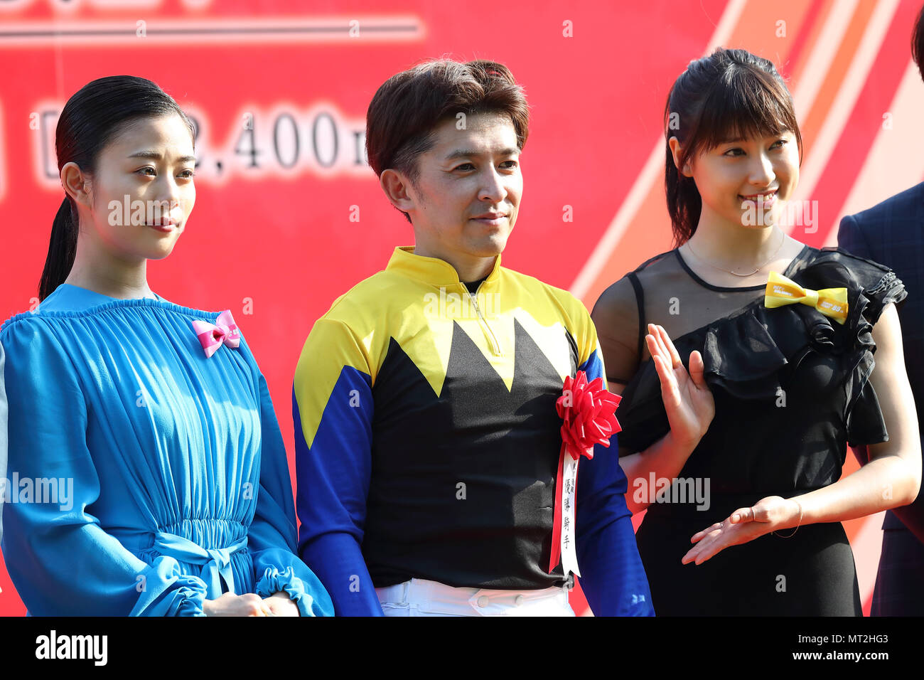 Jockey Yuichi Fukunaga reiten Wagnerschen gewinnt die 85. japanische Derby auf der Tokyo Racecouse in Tokio, Japan, am 27. Mai 2018. Credit: motoo Naka/LBA/Alamy leben Nachrichten Stockfoto