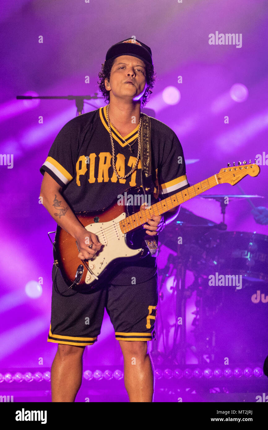 Napa, Kalifornien, USA. 27. Mai, 2018. BRUNO MARS während BottleRock Musik Festival im Napa Valley Expo in Napa, Kalifornien Quelle: Daniel DeSlover/ZUMA Draht/Alamy leben Nachrichten Stockfoto