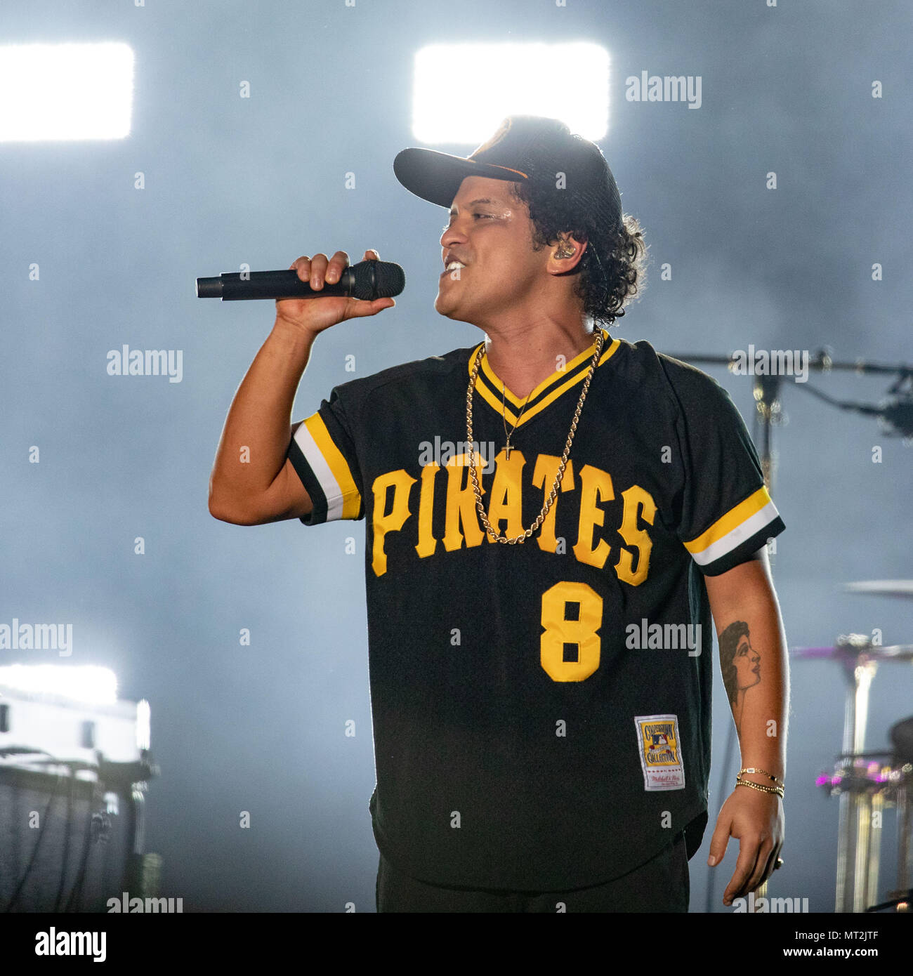 Napa, Kalifornien, USA. 27. Mai, 2018. BRUNO MARS während BottleRock Musik Festival im Napa Valley Expo in Napa, Kalifornien Quelle: Daniel DeSlover/ZUMA Draht/Alamy leben Nachrichten Stockfoto