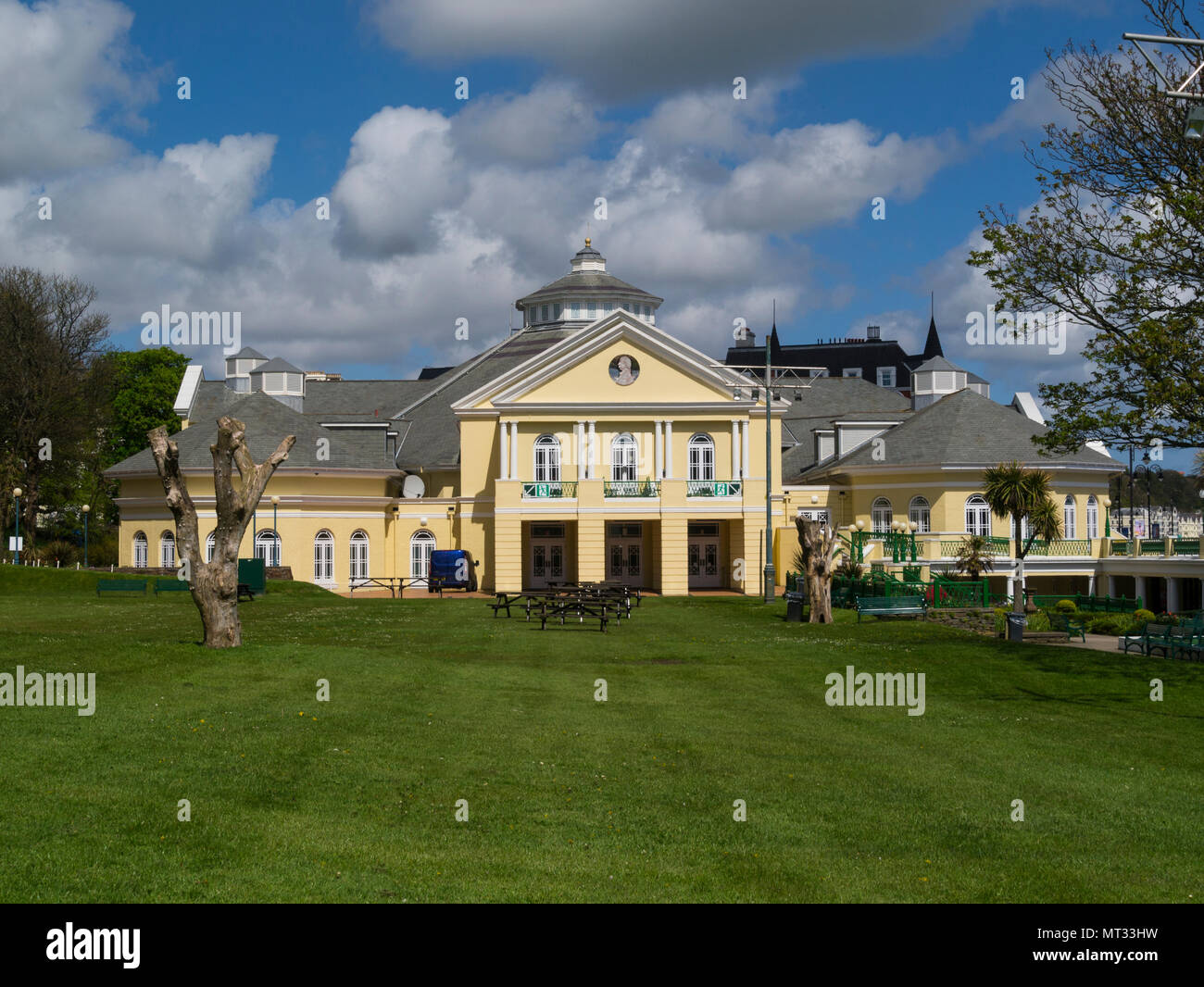 Eingang zur Villa Marina Veranstaltungsort in Douglas Isle of Man ist Teil der umfassenderen Villa-Gaiety Komplex mit Gaiety Theatre Stockfoto