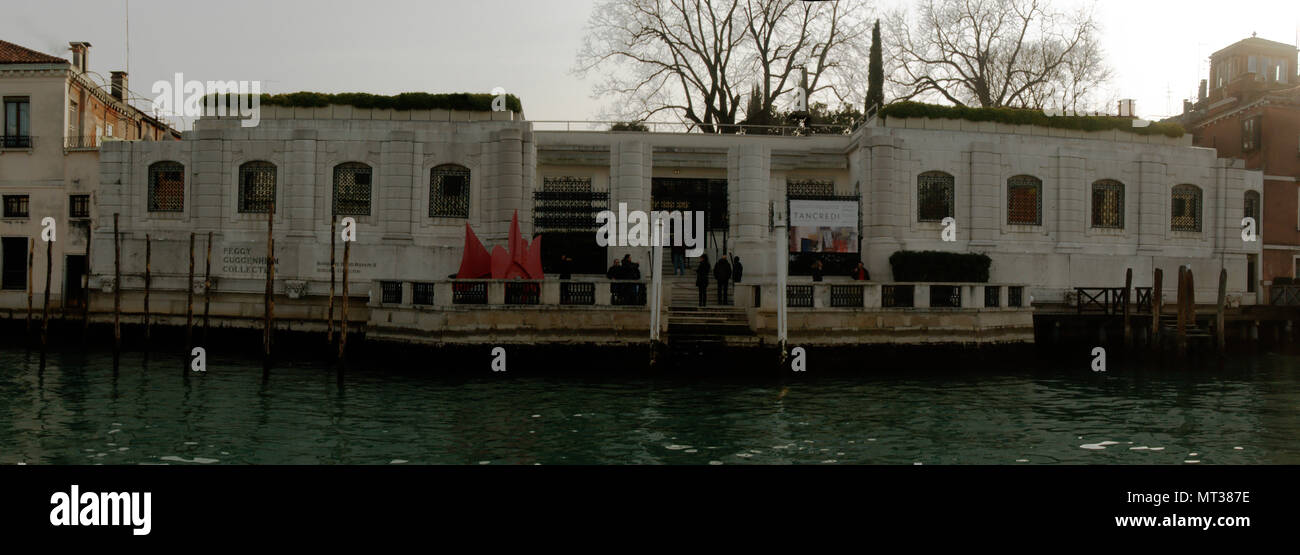 Peggy Guggenheim Sammlung an der Küste von Venedig Gran Canale Stockfoto