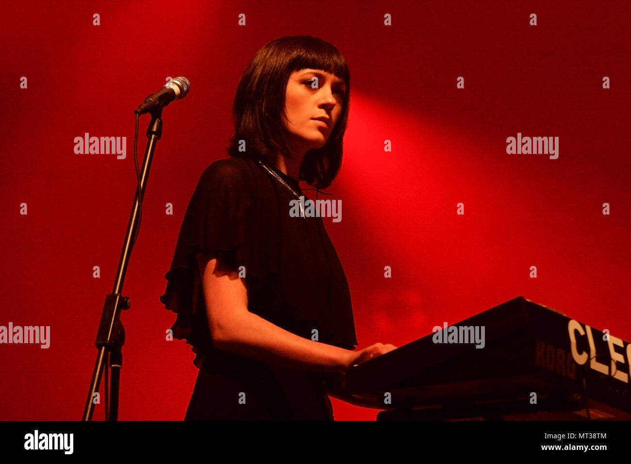 Helen Marnie Frontfrau Ladytron am Exit Festival 2005, Novi-sad, Serbien durchführen. Stockfoto